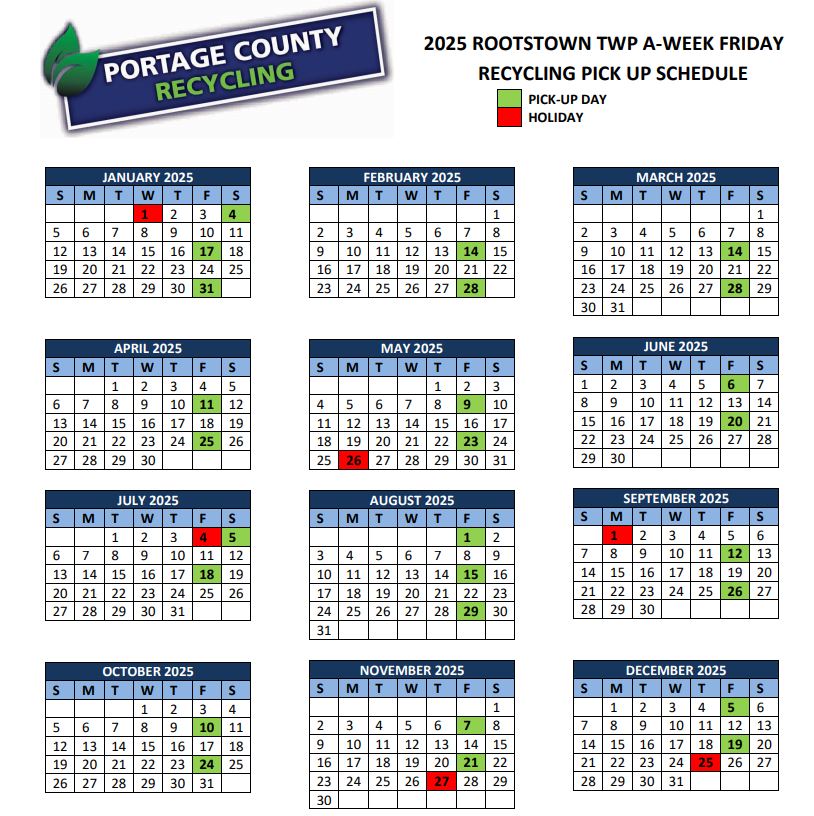 Recycling Schedule 2025